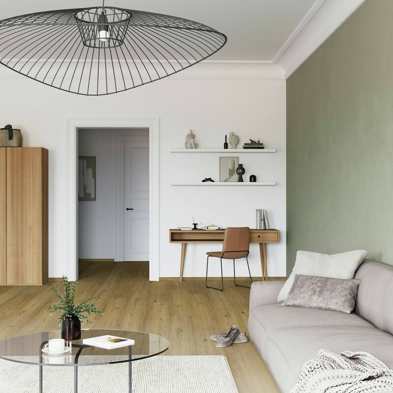Minimalistischer Raum mit Designboden