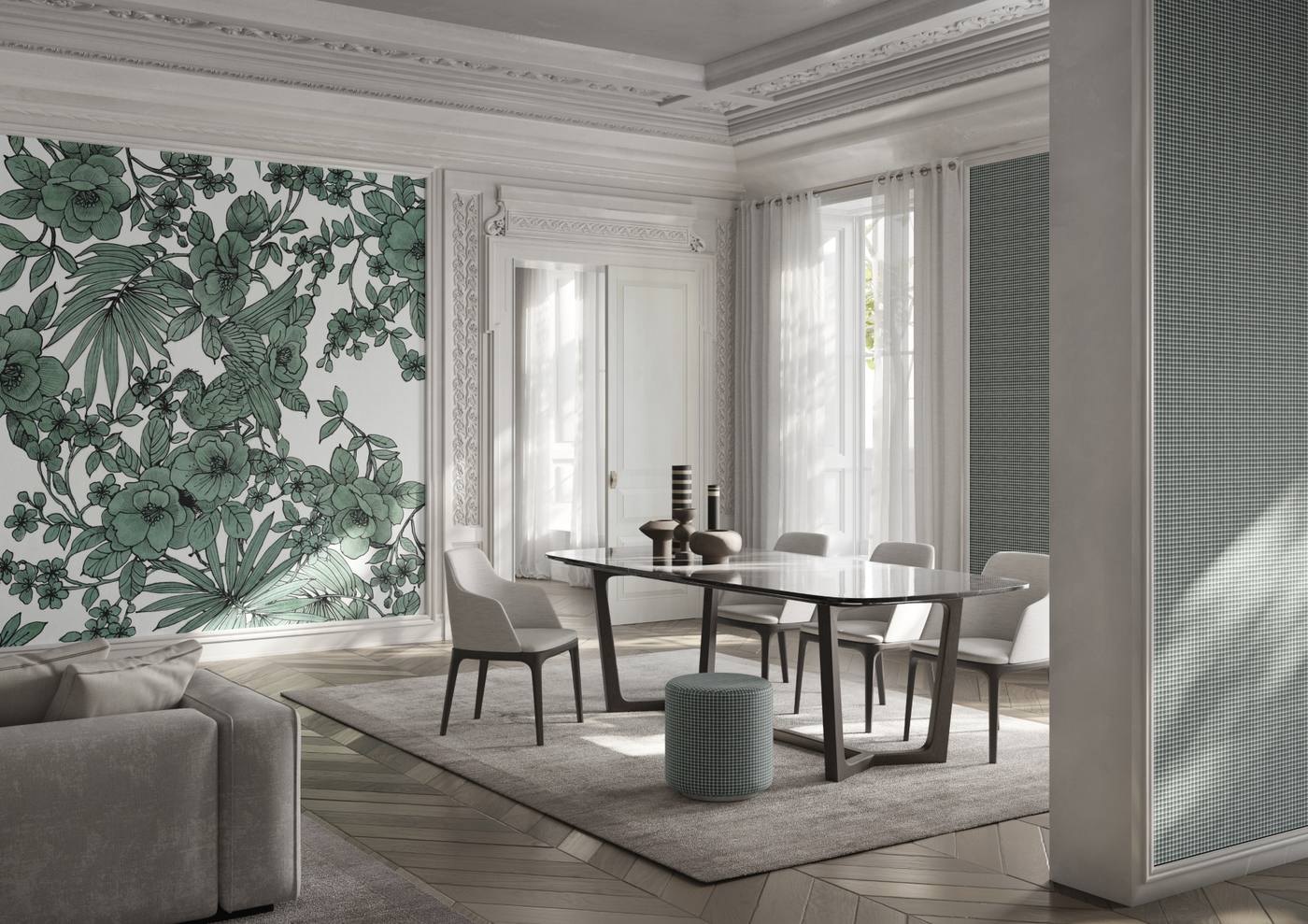 Wohnraum mit perfect floor Designboden in edler Holzoptik