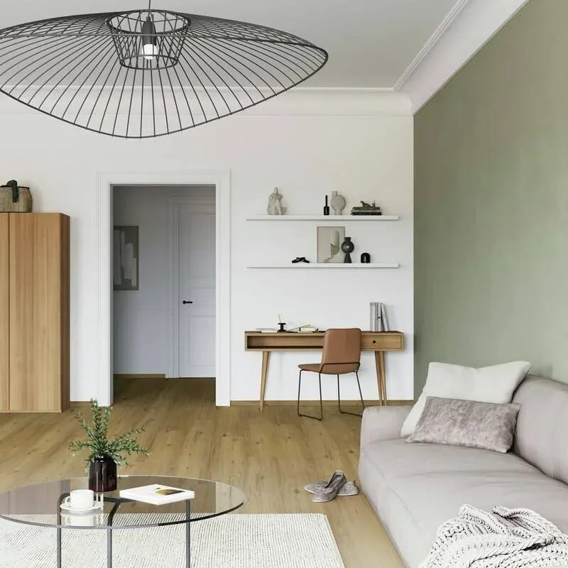 Minimalistischer Raum mit Designboden